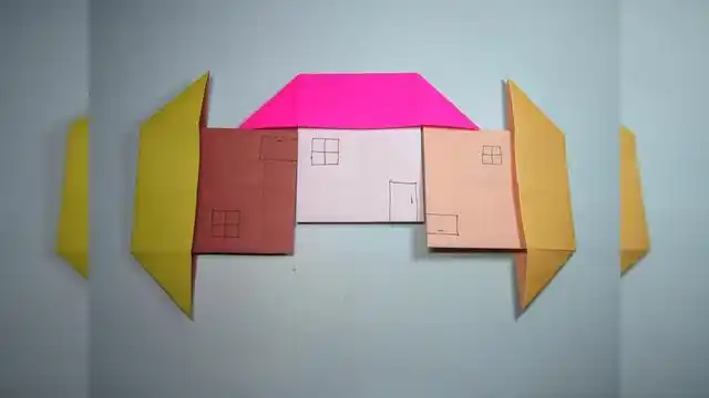 纸艺手工折纸小房子,1分钟就能学会简单又漂亮小房子的折法