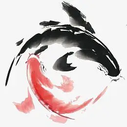 太极图pngpng鱼pngpng水墨鱼阴阳鱼pngpng水墨阴阳鱼中国风pngpng矢量