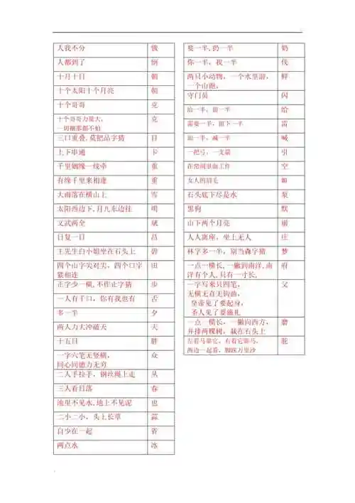 字谜七则,字谜七则译文