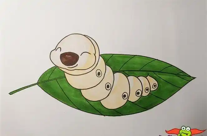 怎样画蚕宝宝简笔画