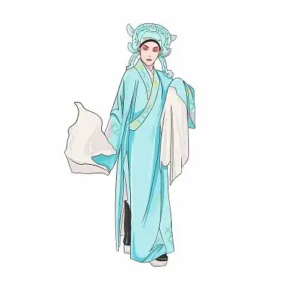 人物愚人节小丑原创插画海报微立体愚人节小丑元素花旦古风中国风唯美