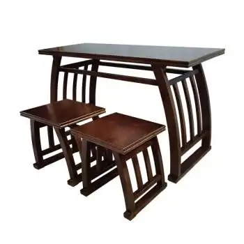 中式国学桌子仿古实木书法桌椅书画桌双人培训班课桌椅 全实桌凳120*