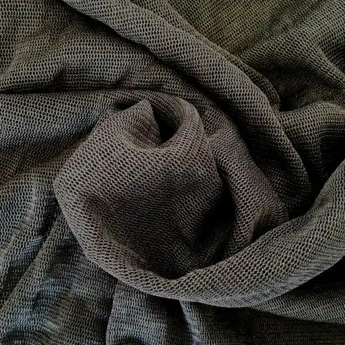 100%真丝针织面料 真丝经编网眼布 60g真丝网眼布 真丝网眼黑色