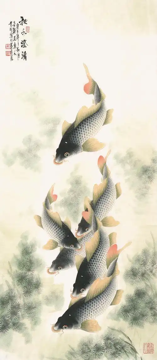 "中国画鲤第一高手"——朱贵成工笔鱼作品欣赏