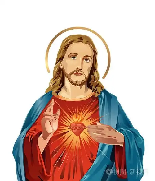 耶稣基督神圣的爱和平信念圣灵例证
