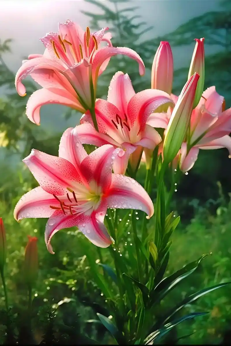 百合花.阳光,鲜花,露水,总能带给我们无限美好,或宁静宁安逸 - 抖音