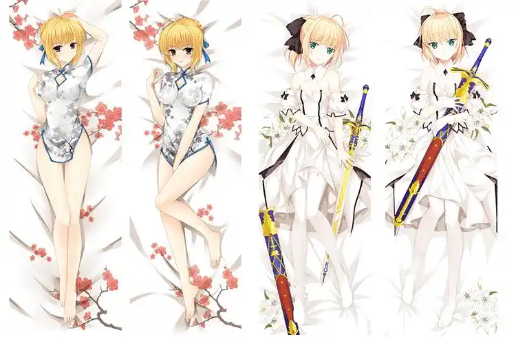 吾王动漫抱枕 二次元动漫周边定制等身抱枕fate吾王saber枕芯枕套宅男