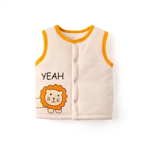 婴儿夹棉马甲冬季2020新款冬装宝宝卡通背心马甲