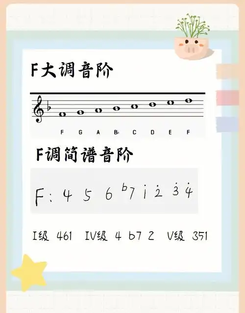学前教育f调音阶