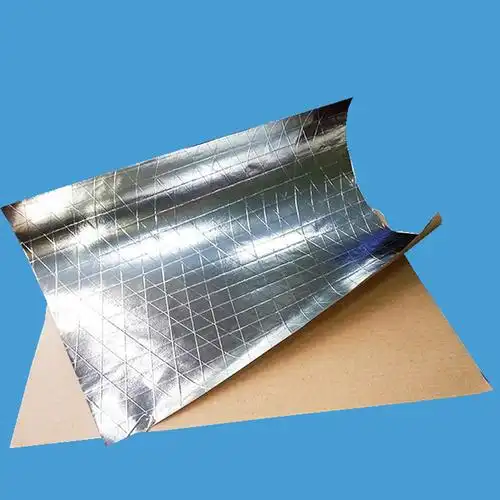 厂家直销 单面铝箔夹筋 屋面,管道保温铝箔纸