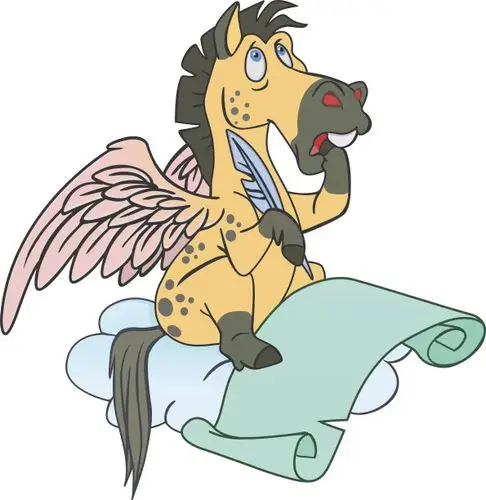 神马,垂直画幅,绘画插图,动物身体部位,野外动物正版矢量图素材下载