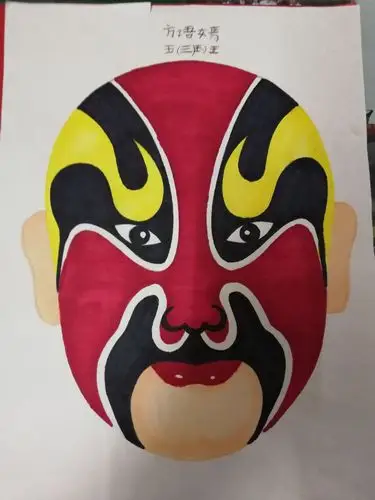 画脸谱,扬国粹——接渡中心完小戏曲文化进校园主题活动之一