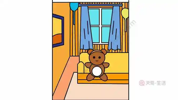 画自己房间简笔画