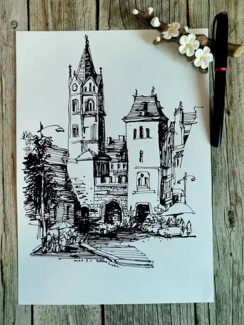 速写德国7钢笔风景速写