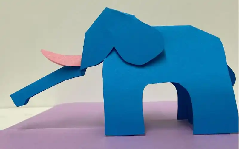 立体剪纸系列大象