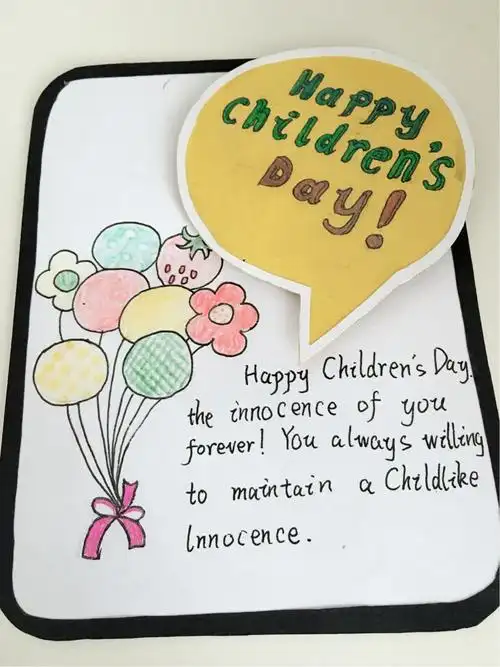 贺卡里的流金童年---泰和县实验小学六年级英语贺卡制作大赛优秀作品