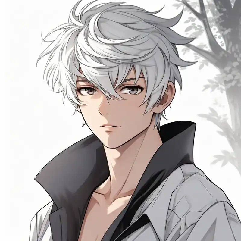 90白发动漫男生头像集96