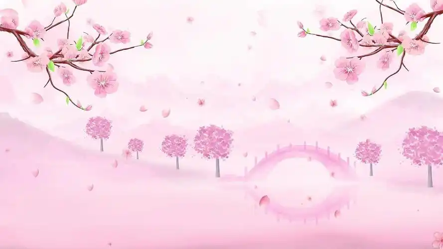 4k三生三世十里桃花配乐背景素材十里桃花背景