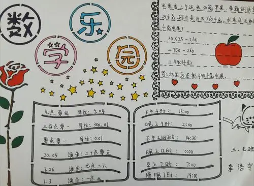 【城西小学太阳花中队】妙趣横生的数学手抄报