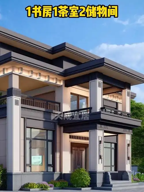 两层半新中式别墅,有想看户型图的吗_别墅_户型图_储物_书房_卧室