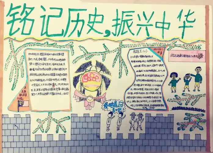 铭记历史振兴中华手抄报作品展