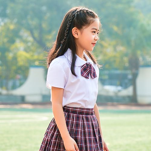 裕达正品深圳统一小学生校服女款夏季礼服配套领结