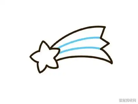 风景简笔画流星