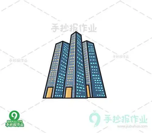 金茂大厦儿童画简笔画