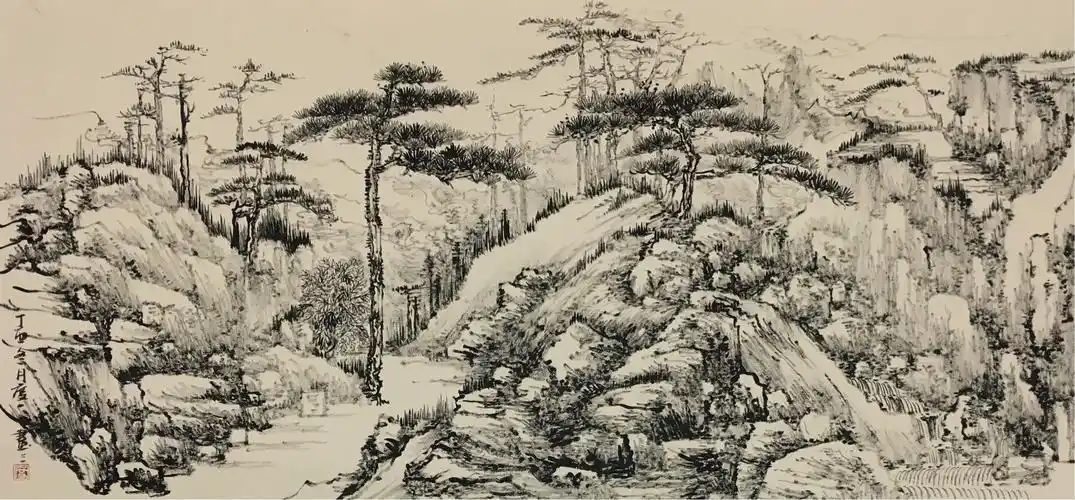 新安画派的中流砥柱著名画家李度一精品山水欣赏