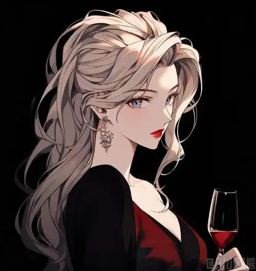 霸气黑暗御姐漫画头像 高冷拽姐灰白长发高马尾女生头像