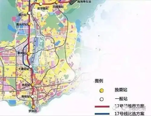 地铁17号线平湖站点规划示意图