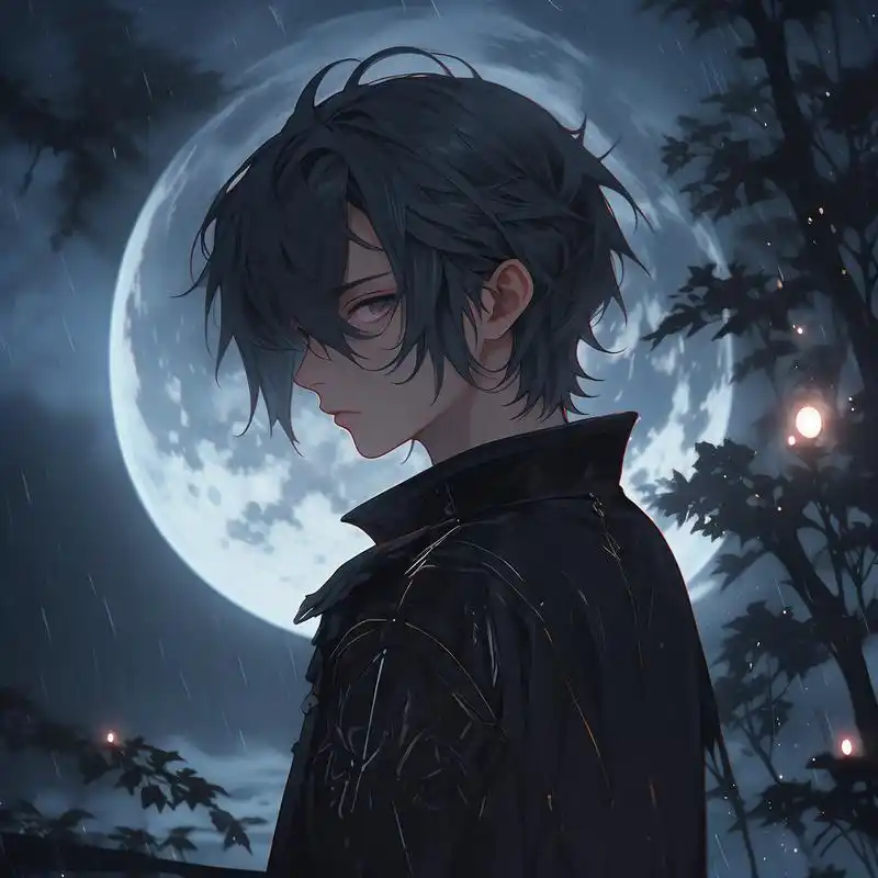 94黑暗风黑化孤独男生头像94 沉浸在黑暗中,他孤独而坚毅.