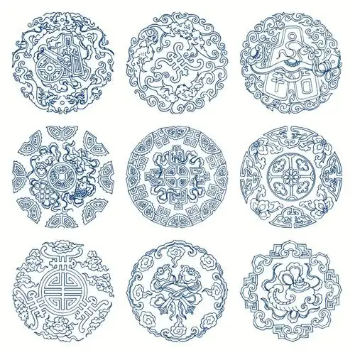 中国风青花瓷纹样之美八