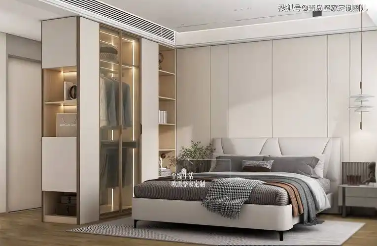 欧派整屋定制家具效果图_采用织云印象系列 奶油风装修温馨治愈_衣柜