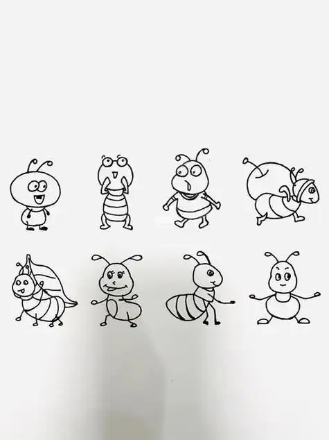 可爱的小蚂蚁怎么画简笔画