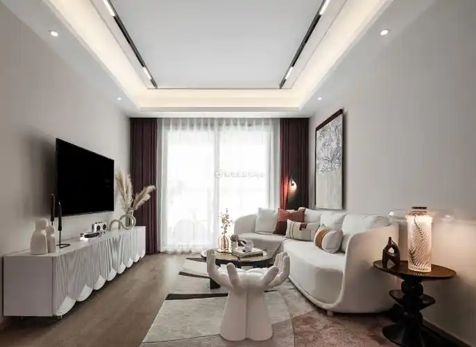 家居样板间客厅现代风格装修图片_装信通网效果图