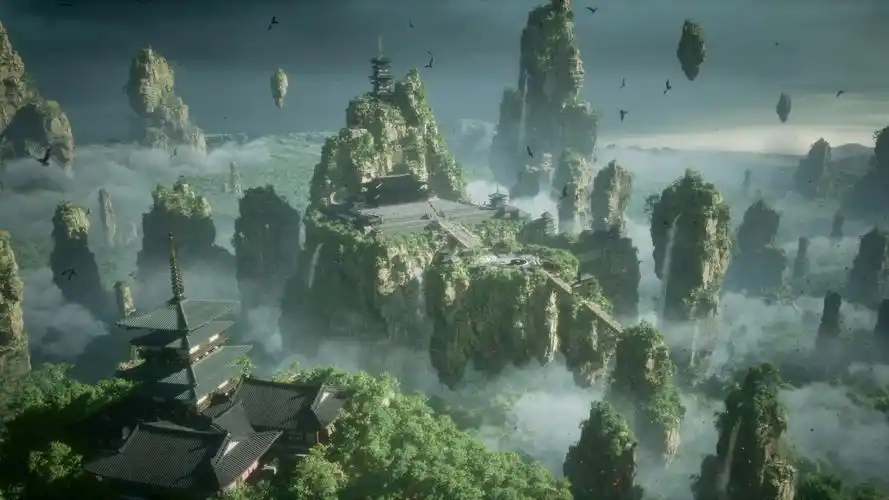 【ue5】虚幻引擎5_中国古代仙侠风环境,超大全景