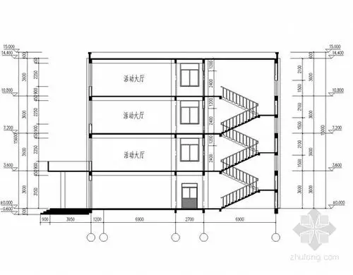 [毕业设计][学士]四层框架教学楼结构施工图(含建筑图)