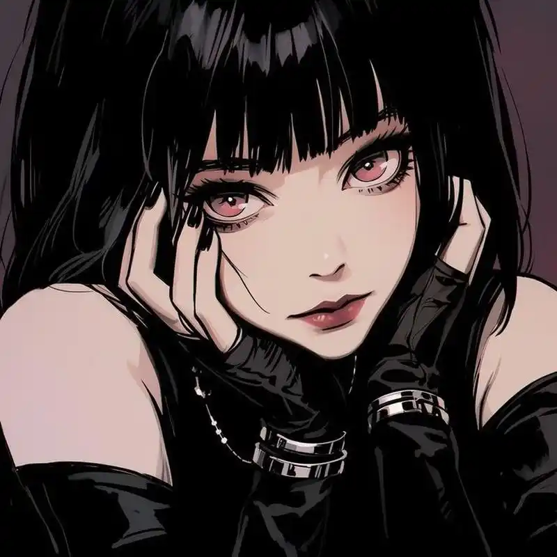 酷帅黑发动漫女生头像[色] 太好看了,冷酷又帅气的头像,让人很难不爱.