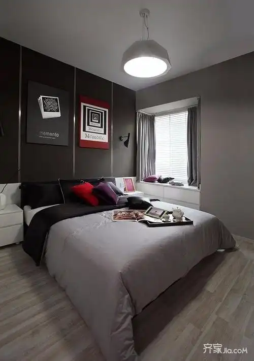新古典混搭风卧室 床头背景墙欣赏_齐家网装修效果图