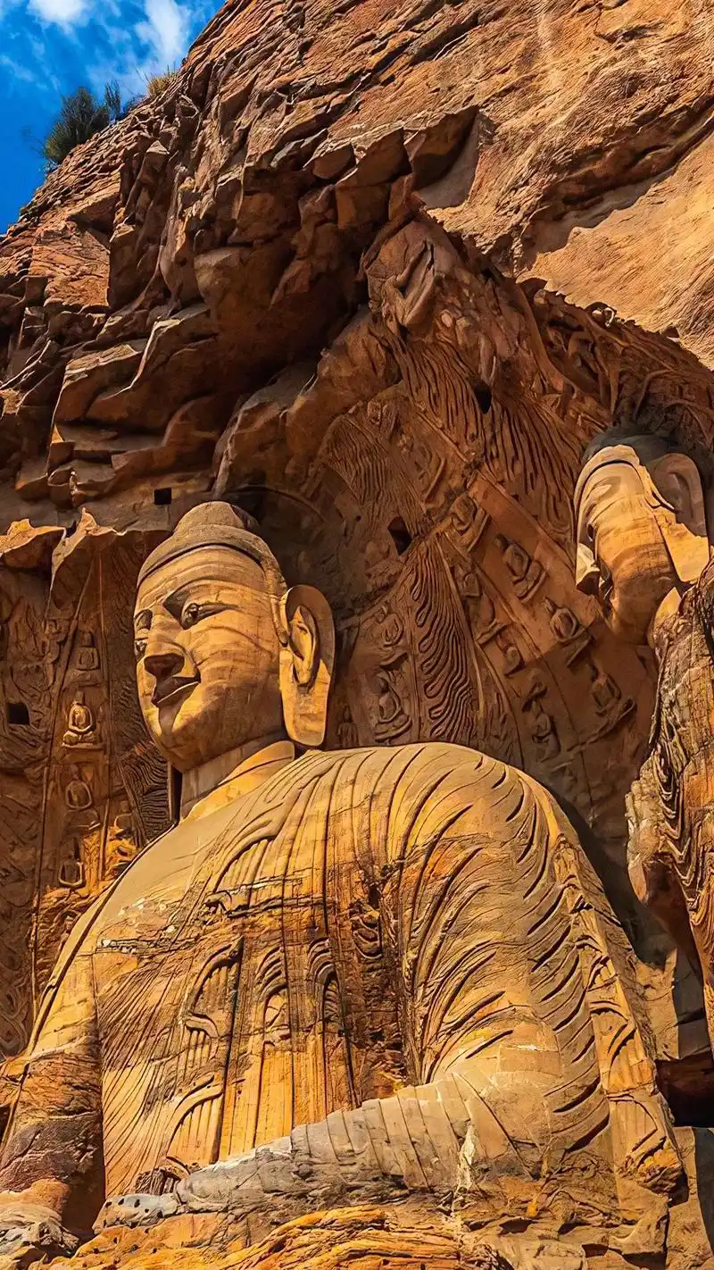 云冈石窟,原名灵岩寺,石佛寺.位于山西省大同市西郊武州山南麓 - 抖音