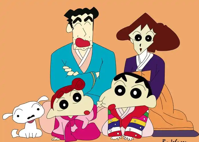 卡通壁纸,高清壁纸,动漫壁纸,蜡笔小新一家人图片壁纸