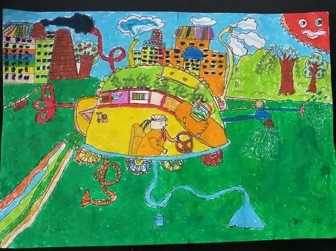 韶山华润学校《我心中的绿色城市》征文,绘画比赛评选活动(绘画,小学