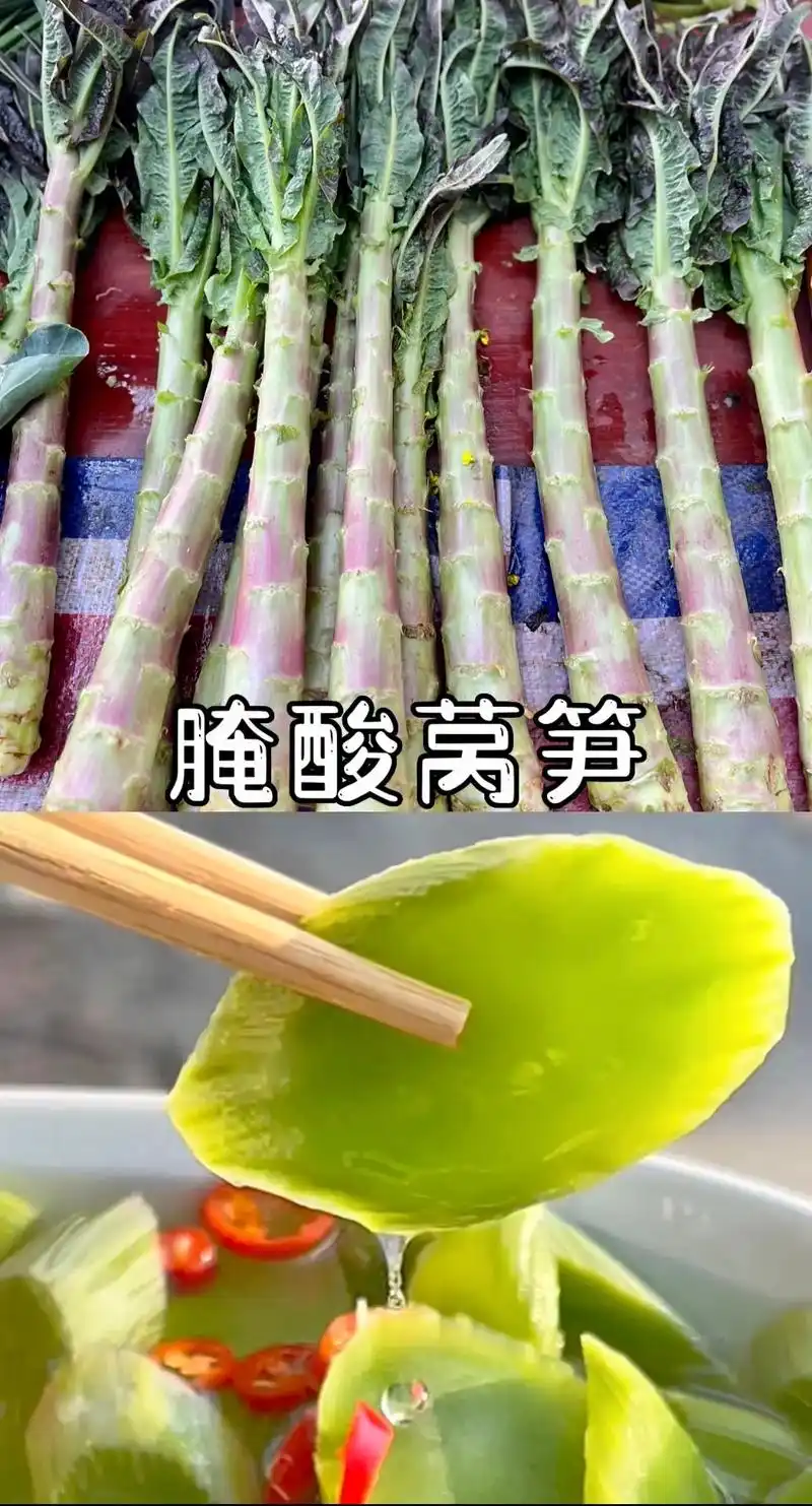 又酸又辣又脆又嫩的莴笋酸来了!广西柳州的特产-米醋,用植物发 - 抖音