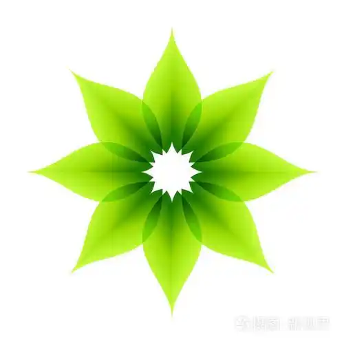 美丽的几何花形矢量符号图形徽标设计