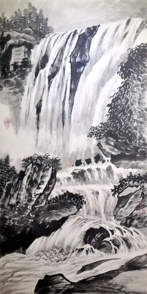 墨水山水画