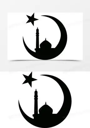 清真寺的月亮和星星图标