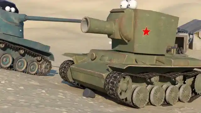 坦克世界搞笑动画-kv2当狙击手,你们可要小心了哦