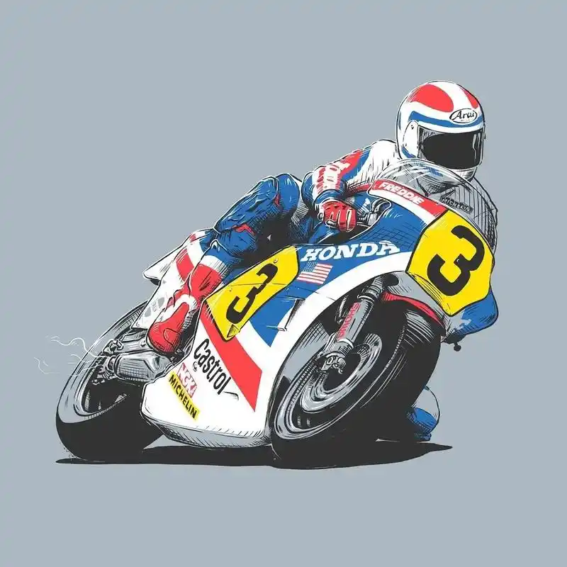 复古赛车仿赛机车插画.喜欢自助下载.#机车漫画#机车插画#复 - 抖音