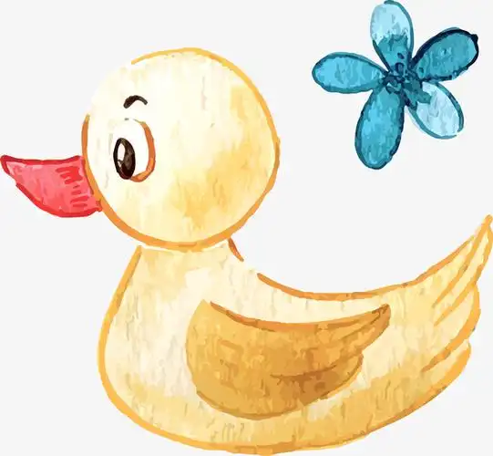 手绘鸭子矢量图下载